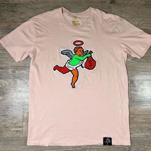 Muerte Hustle Daily Peach embroidery Get Money Angel Bag Of Cash T-Shirt Size XL